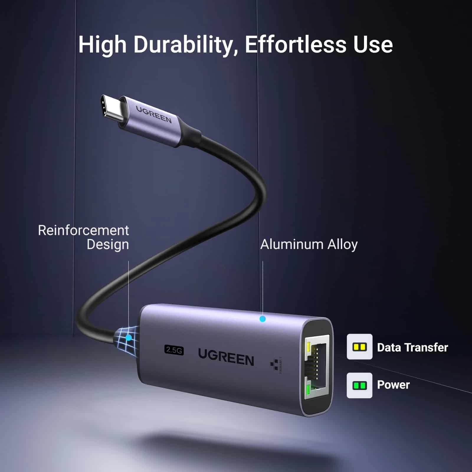 UGREEN CM648 USB-C to RJ45 2.5G Ethernet Adapter (25052)