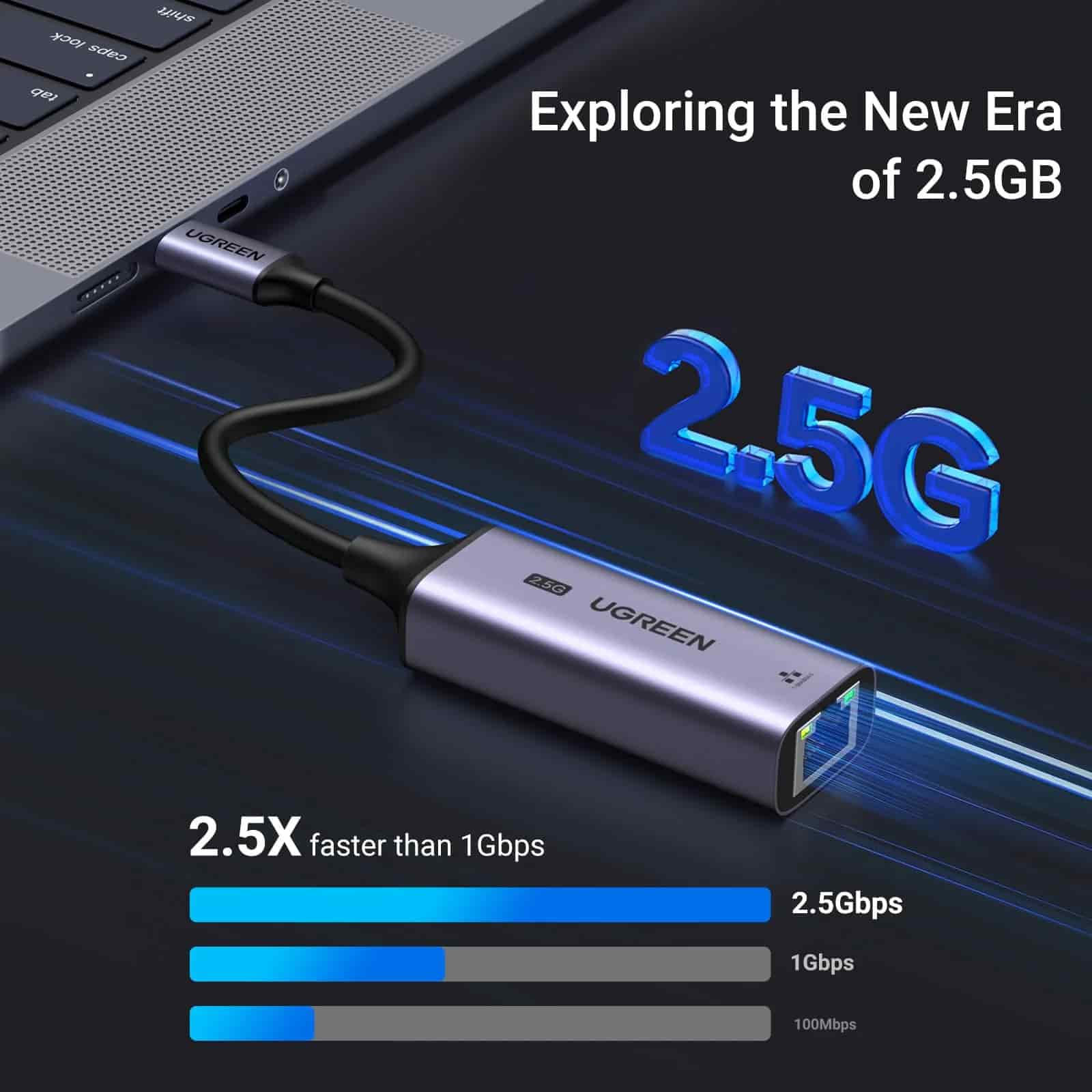 UGREEN CM648 USB-C to RJ45 2.5G Ethernet Adapter (25052)