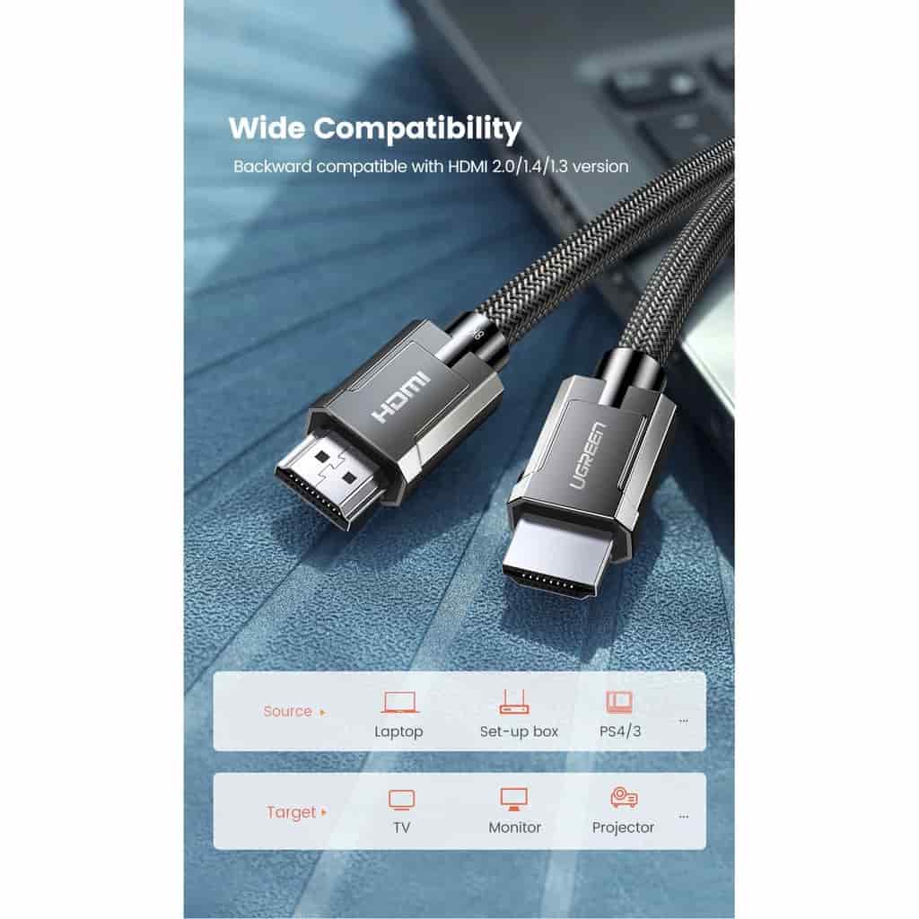 Ugreen HD135 8K @60Hz HDMI Zinc Alloy Round Cable