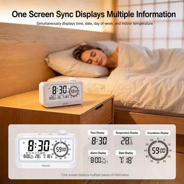 Yesido EC46 Digital Alarm Clock with Visual Timer