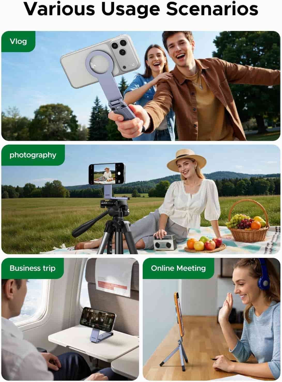 UGREEN LP962 Magnetic Phone Tripod Stand