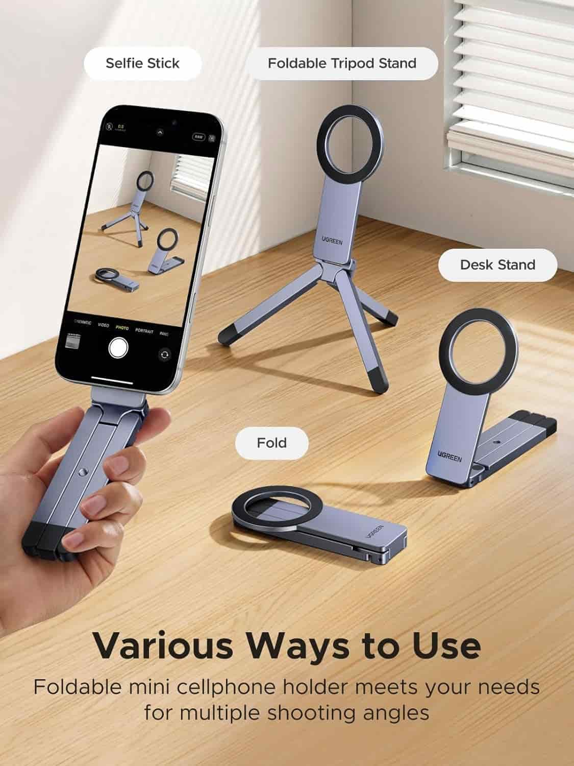 UGREEN LP962 Magnetic Phone Tripod Stand