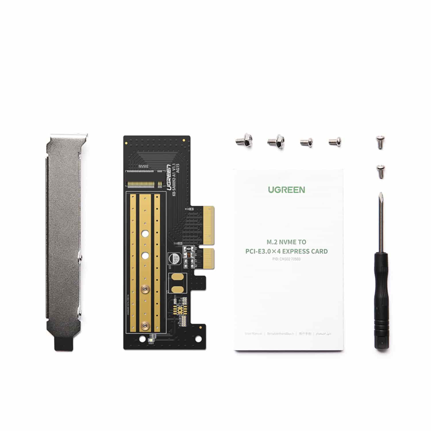 UGREEN CM302 M.2 NVME to PCI-E3.0X4 Express Card - 70503