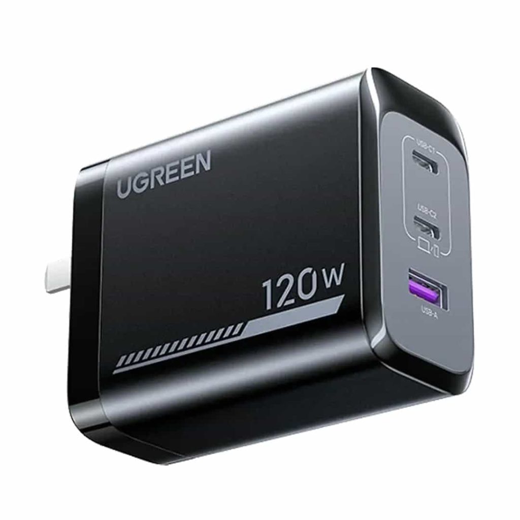 UGREEN X375 120W GaN Fast Charger with PD100W for Mobile Phones, Laptops, Mac, Multi-port, Universal