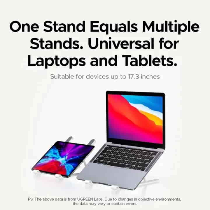 UGREEN LP977 Plastic Foldable Laptop Stand 8-Level Adjustment