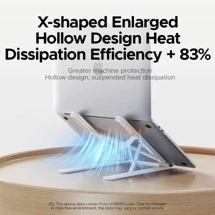 UGREEN LP977 Plastic Foldable Laptop Stand 8-Level Adjustment