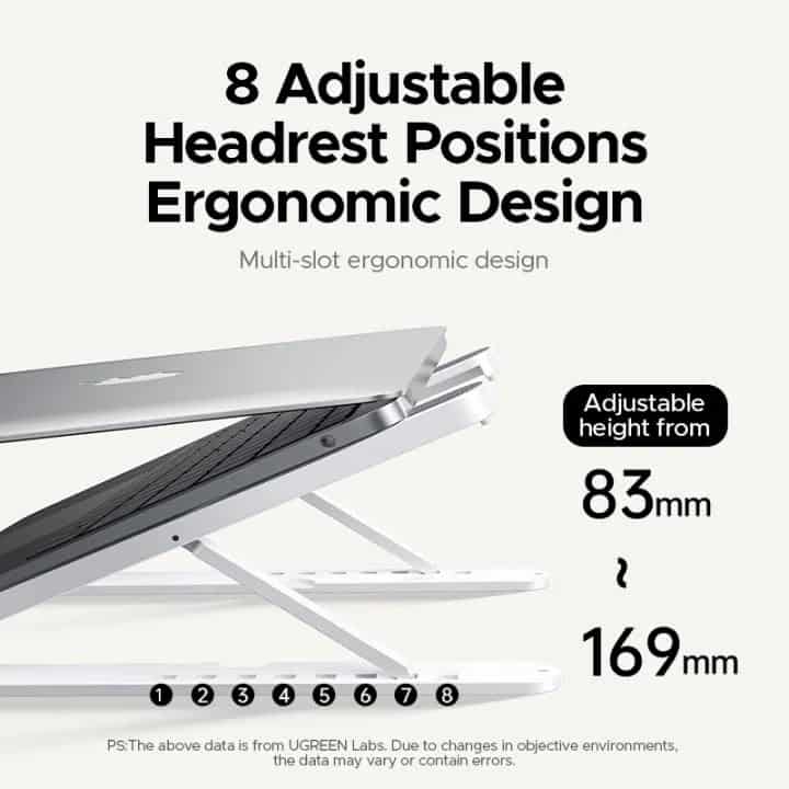 UGREEN LP977 Plastic Foldable Laptop Stand 8-Level Adjustment