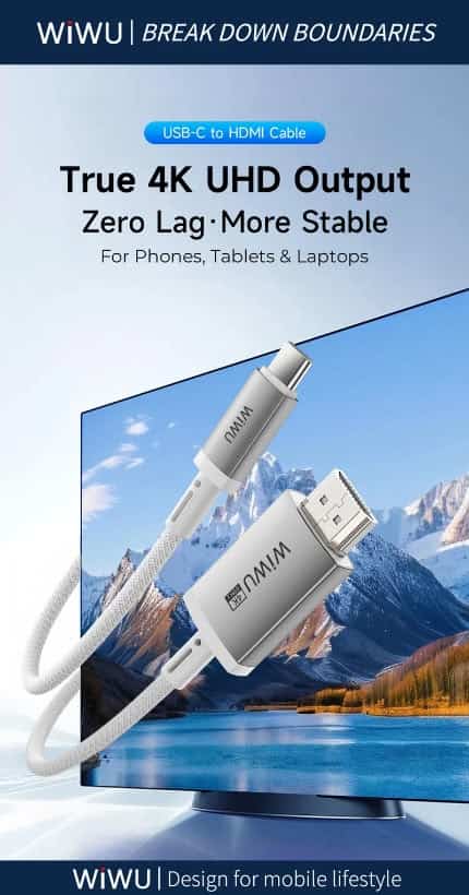WiWU Wi-PS001 4K USB-C to HDMI Projection Cable - 2M