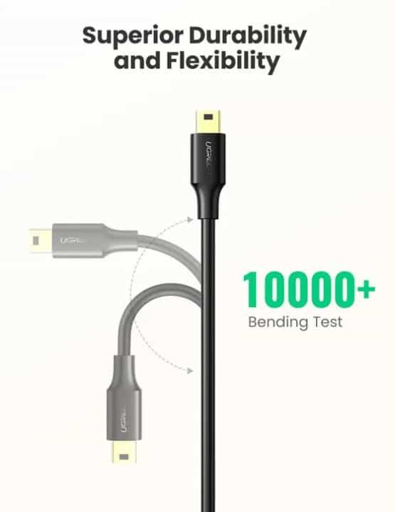 Ugreen US132 USB 2.0 A Male to Mini 5 Pin Male Cable - 1M/3M