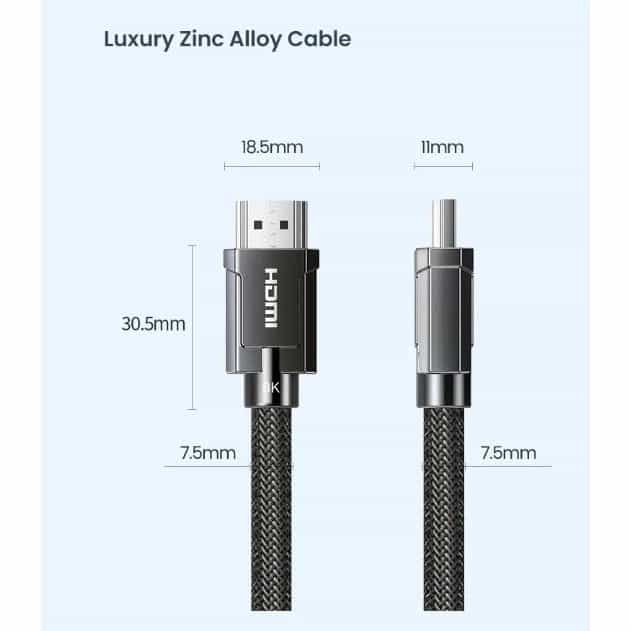 Ugreen HD135 8K @60Hz HDMI Zinc Alloy Round Cable