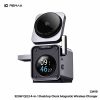 REMAX CW19 Qi2 Magnetic 4-in-1 30W Wireless Charger Active Cooling Fan with Desk Clock