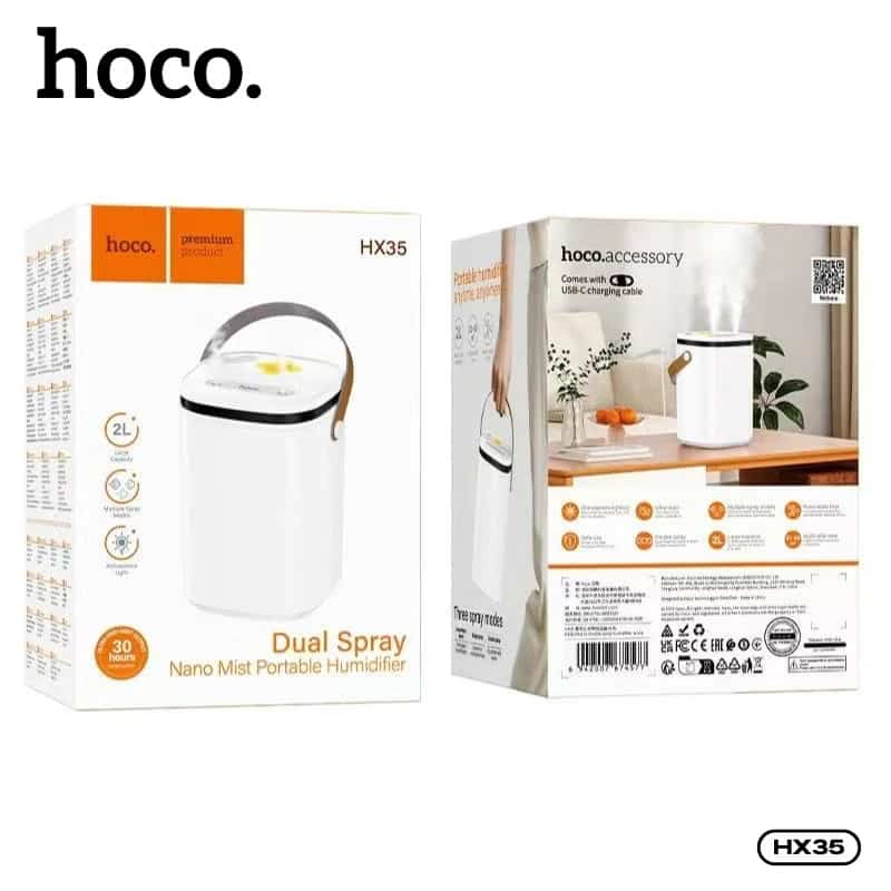 HOCO HX35 Nano Mist Double Spray Portable Humidifier - 2L